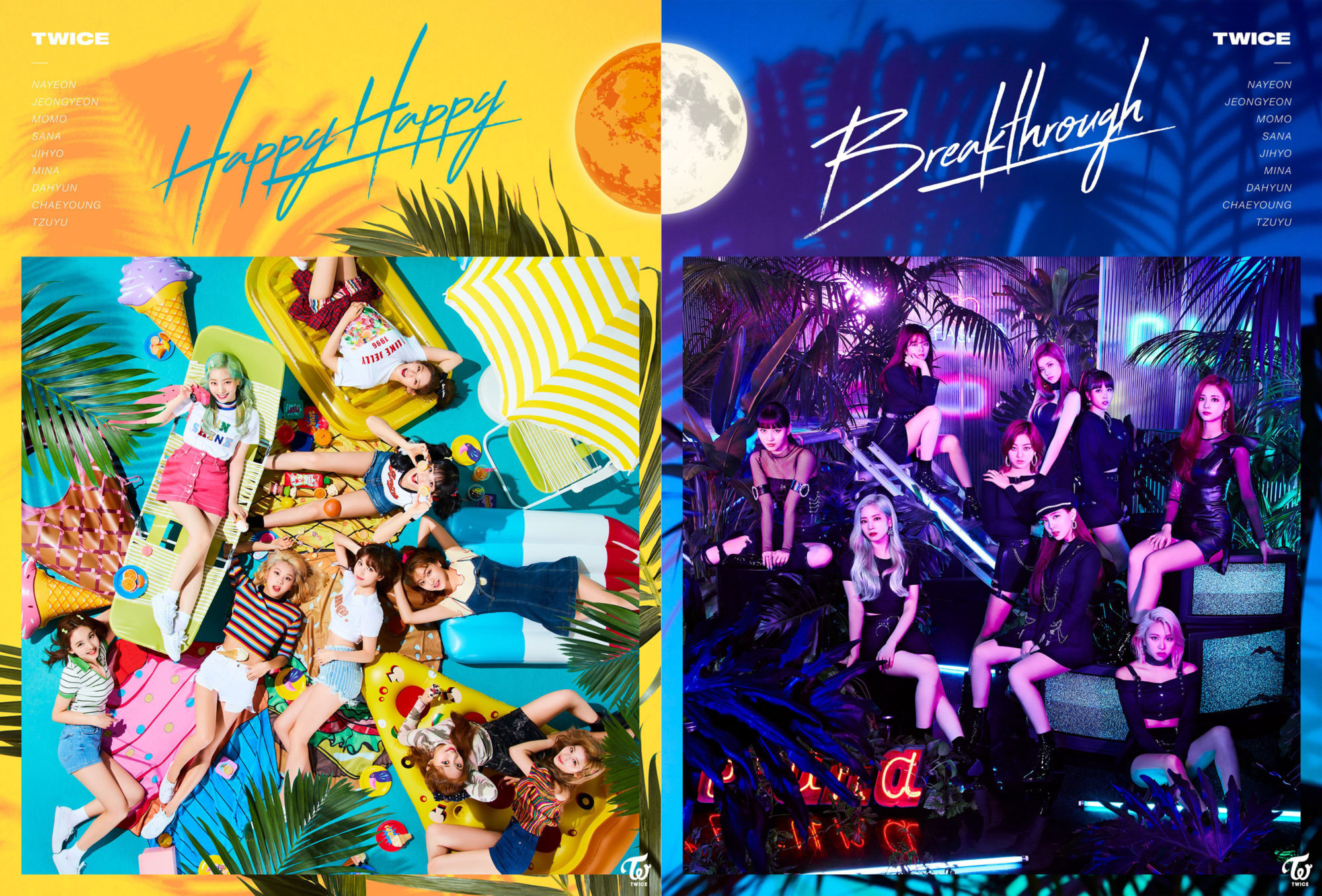 Twice Happy Happy / Breakthrough Album Covers (HD/HR) - K-Pop 
