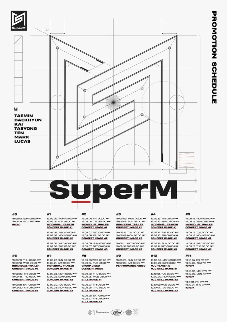 SuperM Promotion Schedule