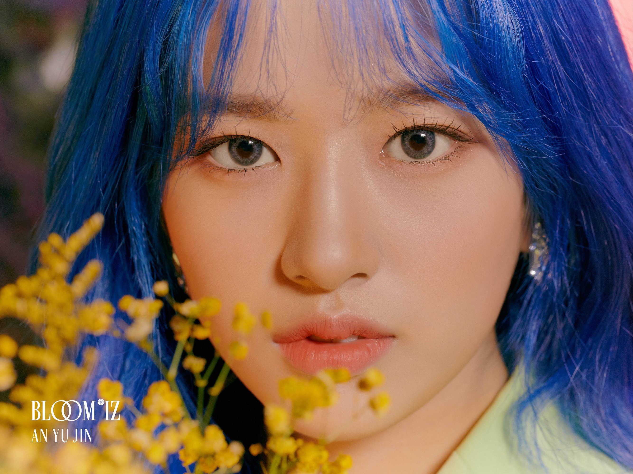 1. Ahn Yujin's Blue Hair Transformation: See the K-Pop Star's Bold New Look - wide 2
