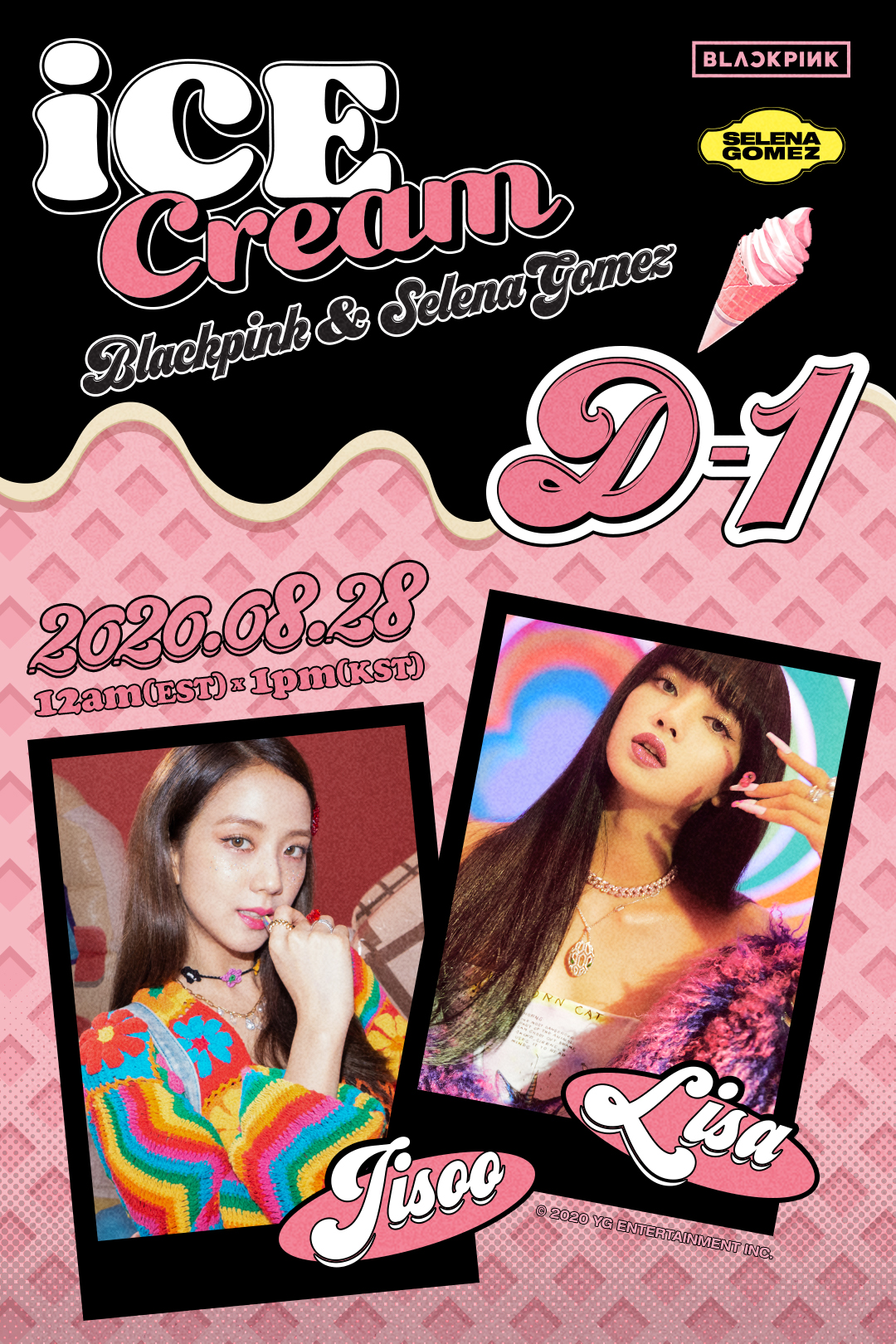 BLACKPINK Ice Cream Poster Jisoo Lisa