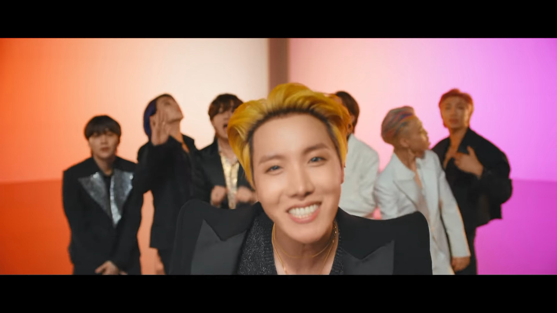 BTS J-Hope's Blue Hair in "Butter" Music Video - wide 2