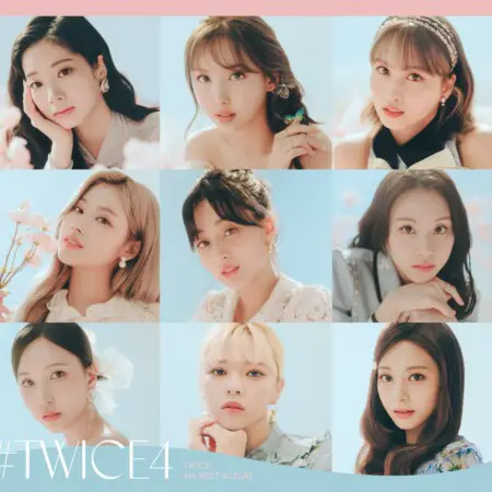 TWICE #TWICE4 Japanese Best Album Cover TWICE #TWICE4 Japanese Best Album Cover