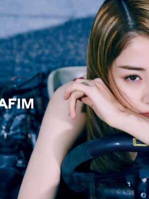 LE SSERAFIM Huh Yunjin Fearless Teaser Black Petrol LE SSERAFIM Huh Yunjin Fearless Teaser