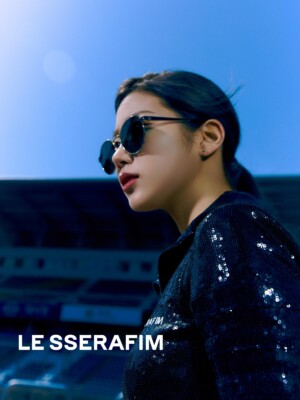 LE SSERAFIM Kazuha Fearless Teaser Black Petrol LE SSERAFIM Kazuha Fearless Teaser