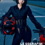 LE SSERAFIM Kim Chaewon Fearless Teaser Black Petrol LE SSERAFIM Kim Chaewon Fearless Teaser